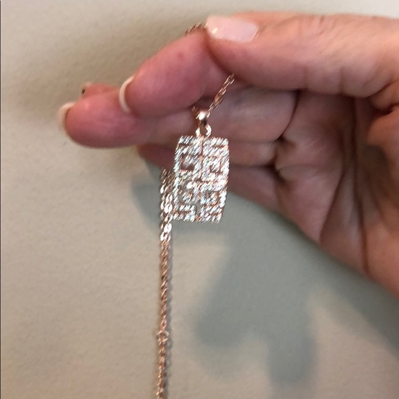 Crystal necklace pendant & matching earrings - Picture 4 of 8